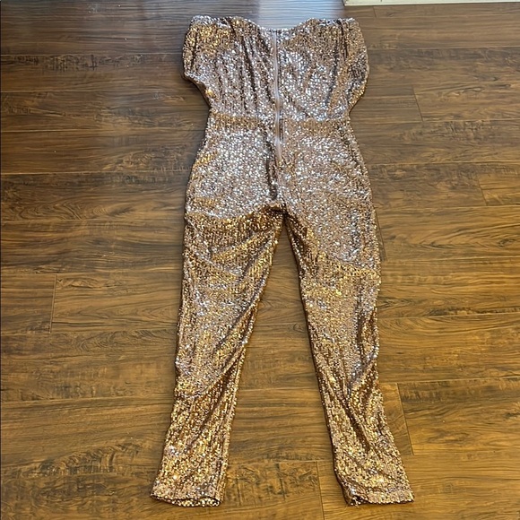 Fashion Nova Shimmering Sequin Jumpsuit, S. XL - Picture 3 of 11